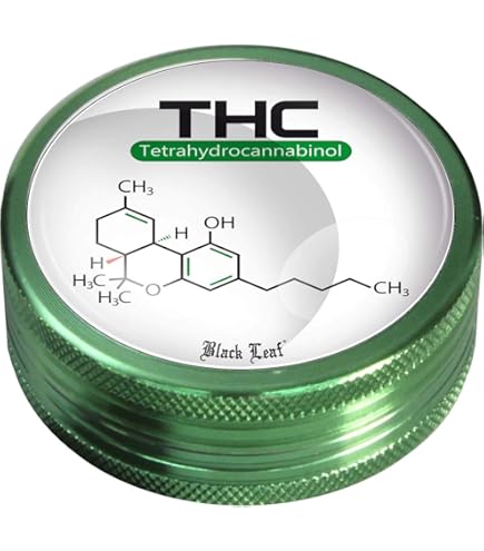 EAGLE ACE Grinder Flat-Design | Flächenmahlwerk Für Kräuter & Gewürze | 3-teilig, 60mm Schwarz