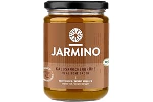 JARMINO Bone broth soupe (4x 350ml) | bouillon d'os de veau | JARMINO | acide hyaluronique, collagène et protéine naturelle | bio