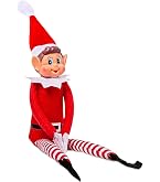 Elfo Di Natale Peluche Seduto &ndash; 48 Cm &ndash; Bambola Decorazione Natalizia Regalo