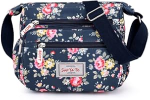 YYW Womens Multi-Pocket Casual Crossbody Handbags Waterproof Shoulder Nylon Bags