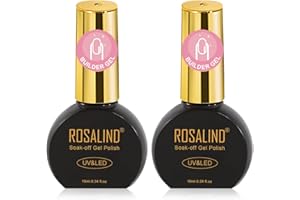 ROSALIND Gel Construction Ongle UV, 2pcs 10ml Gel Builder pour Nail Renforcement, Réparation, UV/LED Ongle Consruction Manucure Set