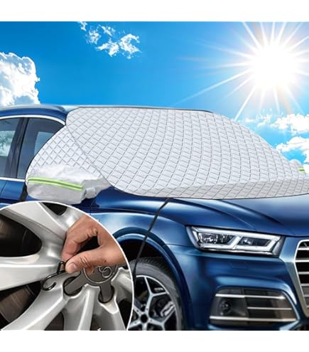 Copriparabrezza Auto Con Magneti - Protezione Solare 4 Strati 62x50 Pollici, Antifurto E Antivent - Foto 2