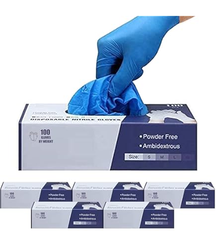 Pegasus Healthcare Blue Vinyl Examination Gloves - 100 Disposable Gloves