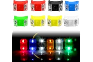 HOVCEH 8 Stück Kinderwagen Licht Silikon, LED Kinderwagen Licht Silikon, Kinderwagen Beleuchtung, Wasserdichte Kinderwagenlicht, Fahrrad Lichter Led Set für Kinderwagen, Outdoor, 3 Leuchtfunktionen