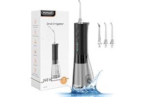 Water Flosser for Teeth, 300ML Cordless Water Flosser, Mornwell Oral Irrigator 3.0 Pulse Technology, IPX7 Waterproof 3 Jet Tips Detal Deep Clean, USB Rechargeable for Home Travel