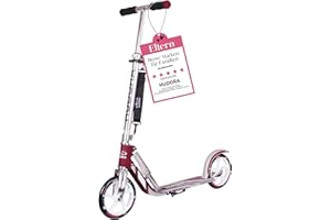 ‎HUDORA HUDORA BigWheel 205 Scooter - Stabiler Aluminium-Roller - Höhenjustierbarer & zusammenklappbarer Cityroller mit Ständer - Sportlicher Kinder- & Erwachsenenroller für bis zu 100kg