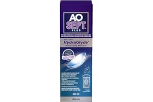 ‎AOSEPT Aosept Plus mit Hydraglyde contact lens care solution, single bottle, 360 ml