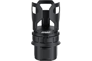 ‎AUTOUTLET AUTOUTLET Auto Getränkehalter, Auto Flaschenhalter mit Verstellbarer Boden & Ober, Einstellbar für Durchmesser 7,1-9,5 cm,Elastisches Greiferdesign,KFZ Auto Trinkhalter Cupholder Dosenhalter(Schwarz)