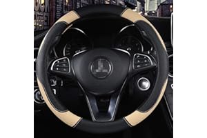 ISTN Unisexe de Sport Style Contraste Couleur antidérapant Sweat Respirant PU 38 cm en Similicuir caches de Volant de Voiture Jaune