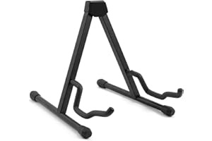 TIGER Universal Zusammenklappbarer A-Rahmen- Gitarrenständer für E-Gitarre, Akustik-, Klassik- und Bass-Gitarre