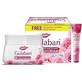 Dabur Gulabari Moisturizing Cold Cream 100gm + Lip Balm 8gm (Free) | With Goodness of Natural Rose Oil & Vitamin E | Intense Hydration and Deep Moistu