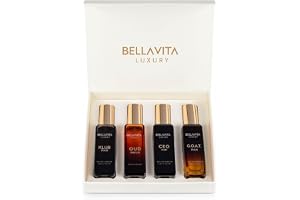 Bellavita Luxury Men's Parfyme Gift Set with CEO Man, G.O.A.T., Klub, and Oud | 80 ml | Perfume for Men