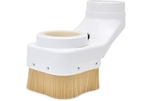 Daedalus NL330 Zapata Antipolvo CNC, Limpiador de Cubierta de Zapata Antipolvo de Husillo para Enrutador CNC, Herramienta de Grabado para Fresadora de Motor de Husillo de 80 mm,Blanco