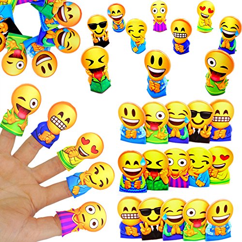 German Trendseller® – 12 x Emoji – Fingerpuppen – Wilde Kerle ┃ -NEU- ┃ Kindergeburtstag ┃ Mitgebsel ┃12 Stück - 7