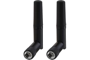 The Lord of the Tools 2pcs Mini Antenne WiFi Double Bande 2.4GHz 5.8Ghz RP-SMA Mâle Angle Droit Antenne pour Carte Réseau PCI PC Ordinateur de Bureau Gaming Carte Mère Routeur sans Fil
