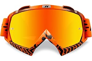 NENKI Gafas de Motocross, ATV Dirt Bike Racing Gafas de seguridad, UV400 Ciclismo Motocross Gafas para deportes al aire libre- Adecuado para adultos