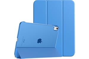 TiMOVO Case for iPad 10th Generation 2022, Slim Stand Cover for iPad 10.9 inch, Auto Wake/Sleep Smart Folio with Hard PC Translucent Back Shell Fit iPad 10 Protective Case, Blue Wave
