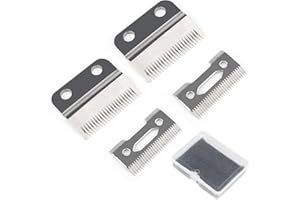 Liroke 2 Sets Adjustable Clipper Blade Hair Clipper Replacement Blades for Wahl Magic Clip 8148 1006, Super Taper # 8400 (Silver)