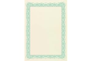 DECADRY Computer Craft Certificate Papers with Foil Seals 90gsm A4 Green Wave Ref CCC2020 [Pack of 30]