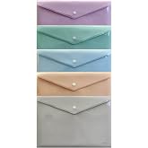 A4 Snap Envelope File 5 Colors Pastel Colors