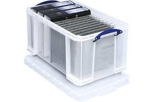REALLY USEFUL BOX Really Useful Plastic Storage Box 48 Litre Clear