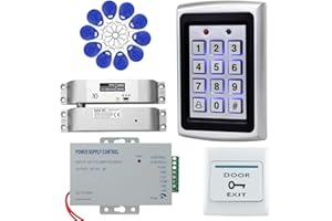 OBO HANDS Sistema de Control de Acceso al Hogar de Kit Controlador de Metal 1000 Usuarios Teclado +12V Bloqueo +12V 3A Fuente de Alimentación +Botón de Salida de la Puerta +10pcs RFID Azul ID Llaves