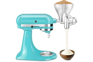 GOATMOOD Getreidemühle Aufsatz für Kitchenaid Standmixer, Küchenhelfer Zubehör und Aufsätze Mehlmühle, Mixeraufsatz Weizenmühle Fit zum Mahlen von Weizen, Mais, Hafer, Buchweizen und anderem Getreide