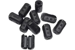 Topnisus [Pack of 10] Clip-on Ferrite Core Ring Bead Anti-interference High-frequency Filter RFI EMI Noise Suppressor Cable Clip (3mm inner diameter)