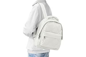 BOXSAM Petit Sac à Dos Femme Chic Gris, Sac a Dos Feminin Elegant Leger Sacs à Dos Femme Anti-vol pour Voyage Loisir Collège