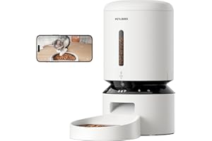 PETLIBRO 5L Distributeur Croquette Automatique avec Caméra 1080P - Mangeoire Chien WiFi 5G avec app, capteur de Faible Niveau de Nourriture, Alerte de Mouvement et de Son de Compagnie, 1 à 10 Repas