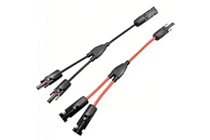 AUXHCYL 6mm² Y Cable Panneau Solaire 1 Paire, 1 à 2 Branches Y Connecteurs Câble Solairede Panneau Solaire MMF + FFM