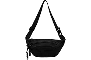 XSDSLS Sac Banane Velours Côtelé,Sac à bandoulière Sangle Réglable,Sac Banane Polyvalent pour Femme Homme pour Faire du Shopping,Sortir,Voyager et Travailler (Noir)