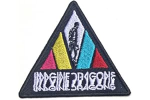 ROCK OFF OFFICIALLY LICENSED PRODUCTS Imagine Dragons Patch Blurred Triangle Logo Official Embroidered woven iron on Taglia unica