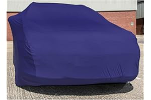 iCover - Deluxe Indoor Car Cover Super Soft Full Body - 160gsm Breathable Dustproof Strong Elastic Fabric - Available in XS - XL & 4x4 Sizes (Blue, 4x4)