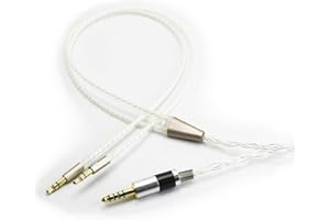 HANSNBY 4.4mm Balanced Male to dual 3.5mm Male Connector audio cable 4.4mm Balanced cable Compatible with Hifiman Sundara, Arya, Ananda Headphones Compatible with Sony WM1A, NW-WM1Z