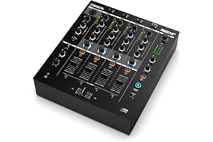 Reloop RMX-44 BT Mezclador para DJ de club con 4 canales y con Bluetooth con Filtro de sonido, unidad de filtro bipolar con LPF y HPF