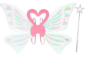 Orgoue Fairy Wings, Fairy Wings Adult Women Tinkerbell Wings Fairy Wings Kids with Fairy Wand Fairy Butterfly Wings Fairy Wings for Girls for Halloween Costume Cosplay Birthday Party