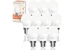 LED ATOMANT Pack 10x Bombilla LED E27 G45 9W. Color Blanco Neutro (4500K). 950 lumenes. Casquillo grueso. Equivalente 95W tradicional.