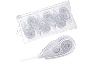 CIOUYAOS 6 Stück Mini Korrekturroller Korrekturband, Korrekturmaus Pocket mit Schutzkappe, correction tape maus für Schule Studenten kinder, im Büro arbeitendes Personal (Durchsichtig)