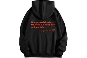Dear Person Behind Me huvtröja You Are Enough tryckt huvtröja långärmad pullover topp med känguruficka mjuka bekväma unisex k