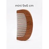 El Yapımı Ahşap Mini Sa&ccedil; Tarağı, 9x6 cm, 2'li Paket, Sa&ccedil; A&ccedil;ma ve Tarama i&ccedil;in