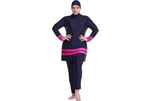 GladThink Dame Muslim Übergröße islamisch Traditionell Burkini Bescheiden Badebekleidung