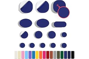 Skystuff 45 Stück Daunenjacke Flicken Nylon Reparaturband selbstklebende Reparatur Patch für Jacke Zelt Oberbekleidung Reparatur, runde und ovale Form, blau