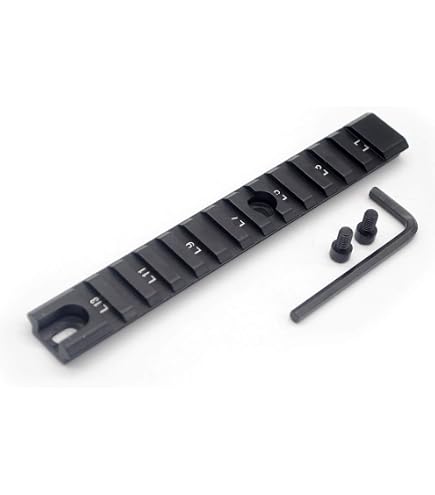 ACEXIER 2 Pulgadas de Repuesto de 5 Ranuras Picatinny Weaver Rail para KeyMod Handguard Scope Mount Base Airsoft Rifle Hunting Accesorios Riel de Aluminio