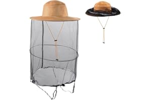 HUNTERBEE Chapeau d'apiculture en voile avec filet anti-insectes - Chapeau de pêche