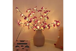 Esoes Lichterzweige Dekoleuchte Dekozweige Lichterzweige LEDs Lichter Zweige Lichterbaum LED Baum Lichterzweig Dekobeleuchtung für Innen Außen (Lila Rosa)