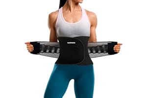 SURPOWN Waist Trainer Damen Herren zum abnehmen, Bauchweggurtel Schwitzgurtel, Bauch Sport Gürtel, Rückenstütze, Lindert Rückenschmerzen,Fitness Sportgürtel, Bauchfett Reduzieren,Schweiß Gürtel