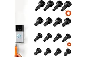 SEAAZQURTLES Tornillos de repuesto para timbre de puerta, tornillos de timbre de timbre, accesorios de seguridad de repuesto T5, T16, tornillo de seguridad de anillo compatible con timbre de video, accesorios de