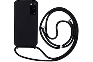 MEVIS - Carcasa Compatible con Samsung Galaxy S20, Collar para Funda de protección contra Golpes, Ajustable, Color Negro