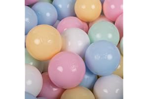 KiddyMoon Bolas Colores Pastel Color Only para Piscina Plástico Niños Infantil ∅ 7Cm Fabricado UE Sólo Color Pastel
